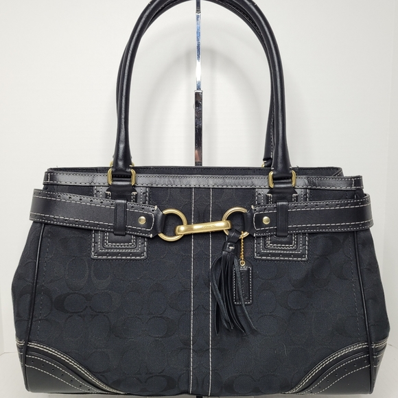 Coach Handbags - Coach Chelsea Optic Signature Handbag Black K0671-10508